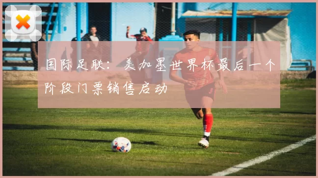 国际足联:美加墨世界杯最后一个阶段门票销售启动